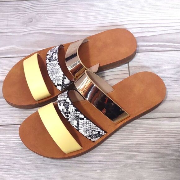 (74-2136) 🔥3/$20🔥 Depdream Flat Slide Sandals for Women Sz 38 (7.5) - Picture 9 of 10